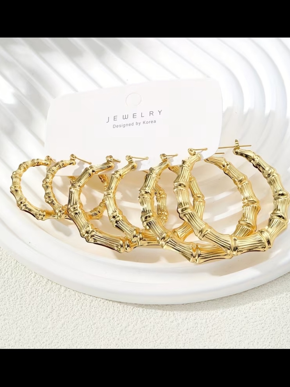 Affordable Fashion Finds Gold Bamboo-Style Hoop Earrings